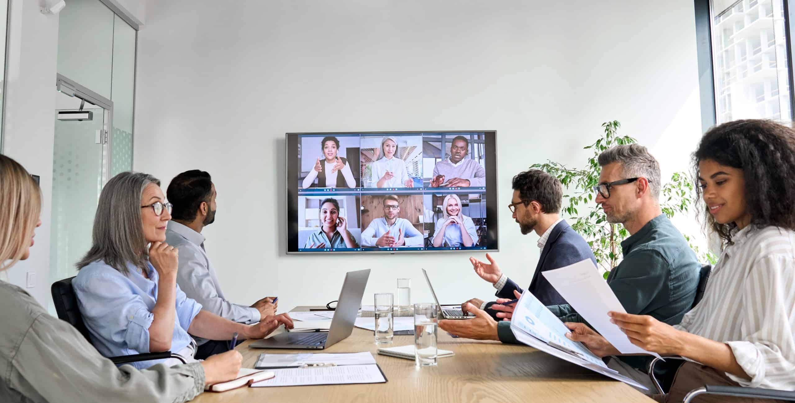 Professionals using techonology to join video call