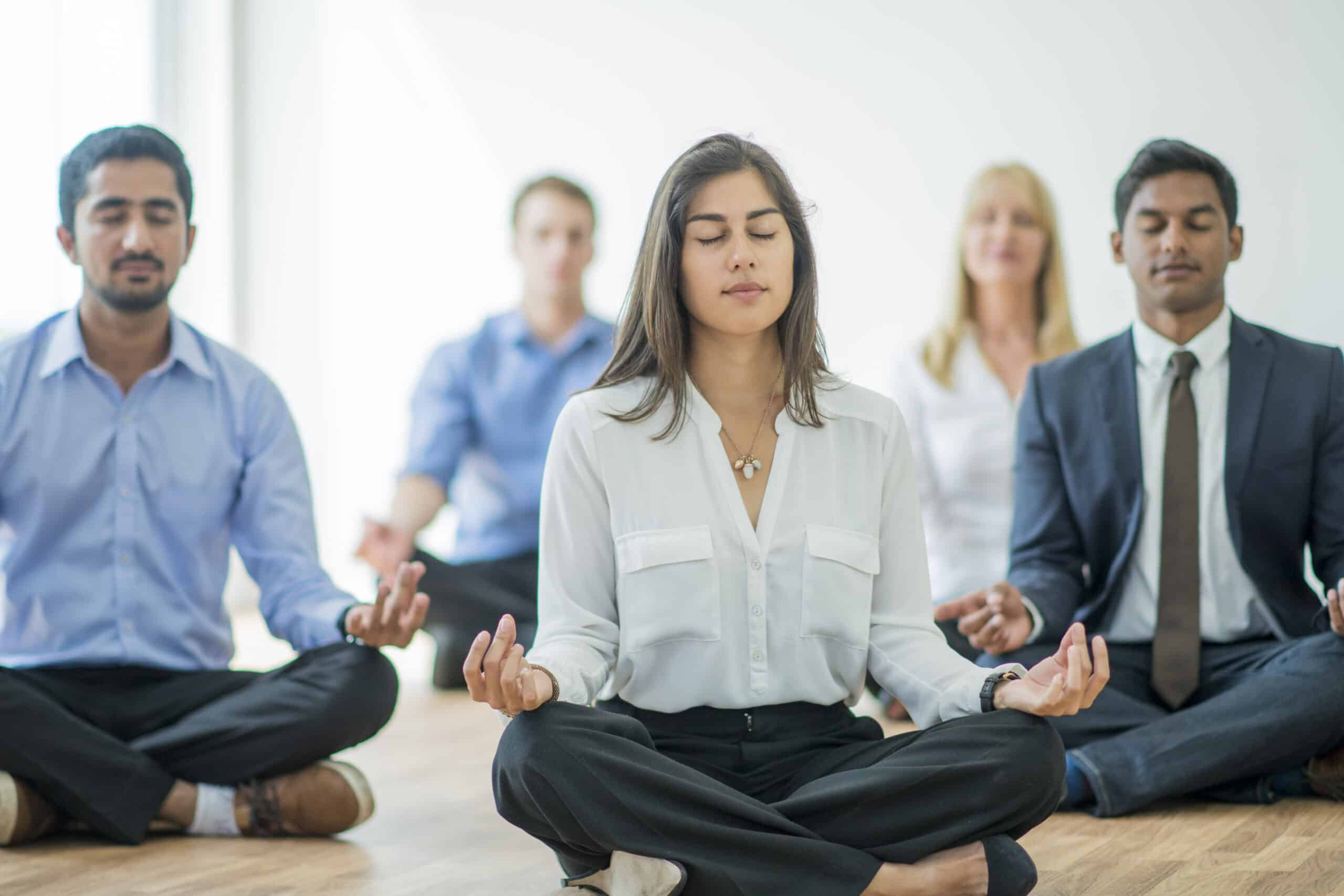 Employee wellbeing and Meditating at the Office