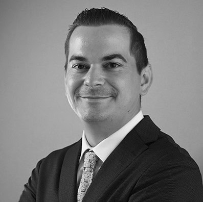 Fisher-Jay_BW Headshot of Client Service Representative, Jay Fisher
